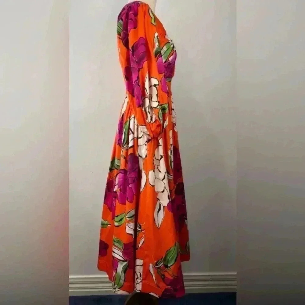 NWT AJE Marlene Floral Midi Dress - Camellia - Size 6 (US 2/XS)- dawn ulla sun - Picture 10 of 16